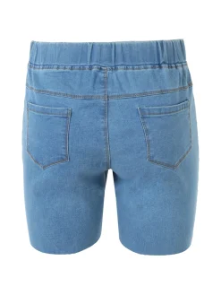 Solada Shorts donna in jeans con elastico in vita - blu chiaro