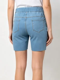 Solada Shorts donna in jeans con elastico in vita - blu chiaro