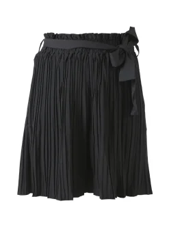 Solada Shorts donna plissettati a vita alta - nero