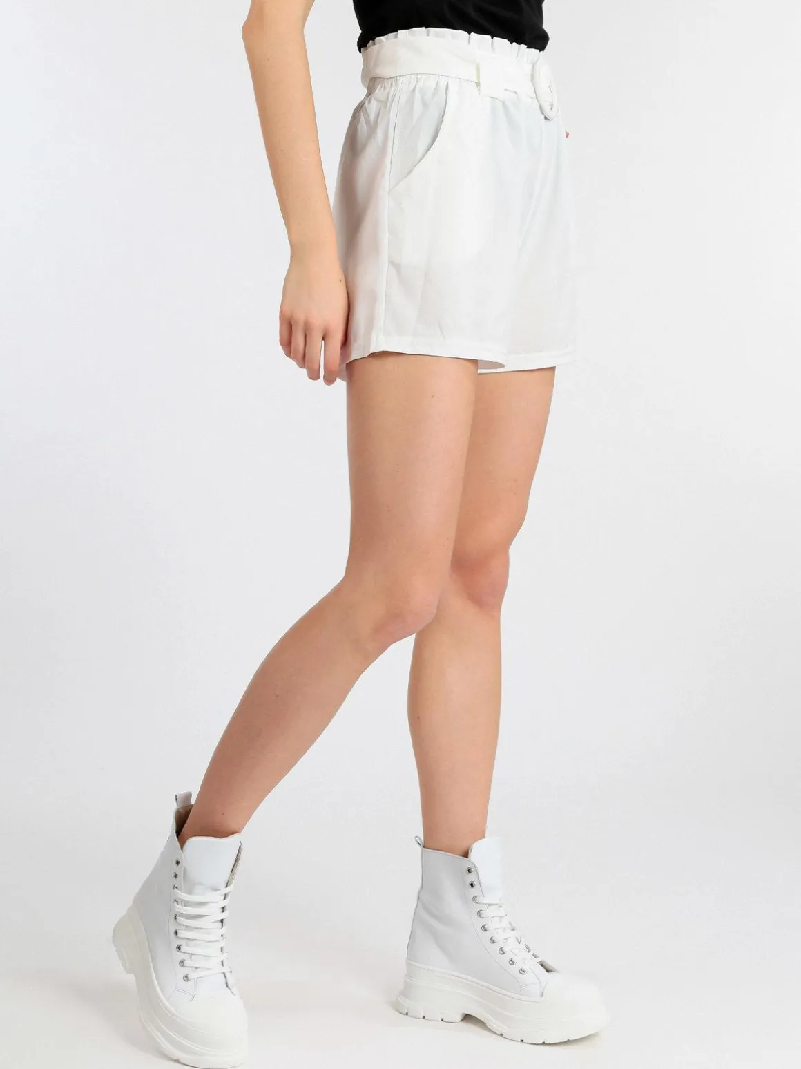 Solada Shorts donna vita alta con cintura