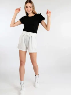 Solada Shorts donna vita alta con cintura
