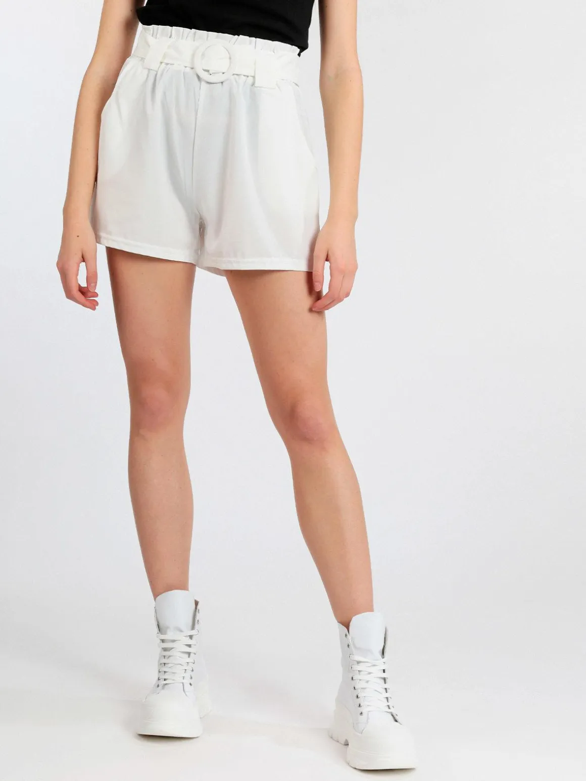 Solada Shorts donna vita alta con cintura