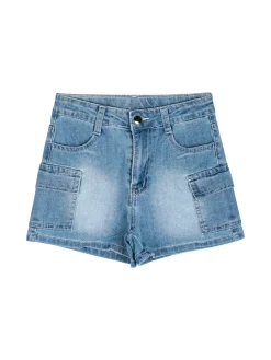 Solada Shorts in jeans da bambina con tasconi laterali