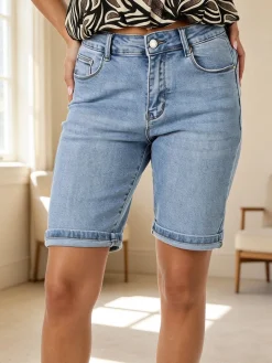 Solada Shorts in jeans da donna a vita alta - jeans