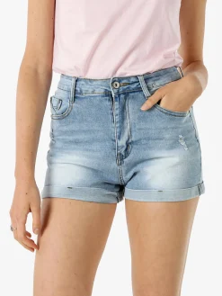Solada Shorts in jeans da donna a vita alta - jeans