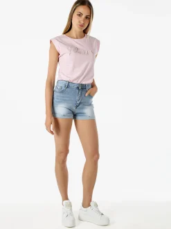 Solada Shorts in jeans da donna a vita alta - jeans