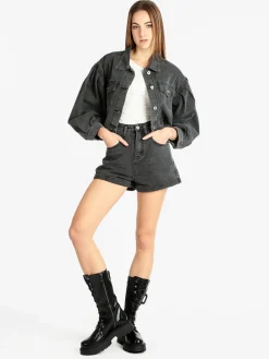 Solada Shorts in jeans donna a vita alta
