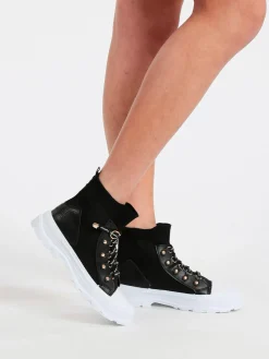 Solada Sneakers alte slip on donna