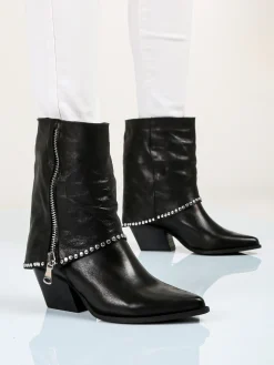 Solada Stivaletti in pelle da donna texani con borchie