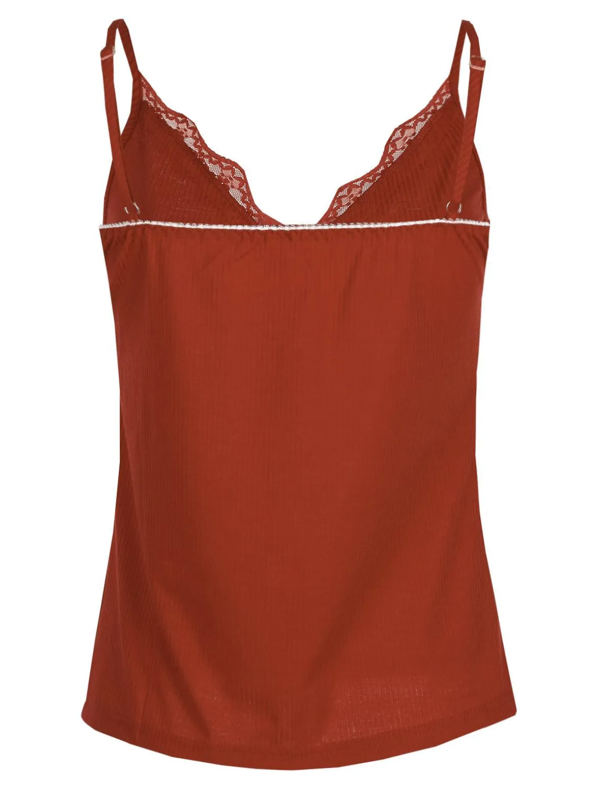 Solada Top a costine con pizzo
