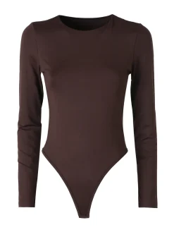 Solada Top body da donna a maniche lunghe - moro
