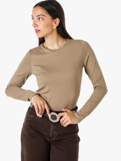 Solada Top body da donna a maniche lunghe - khaki