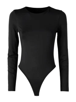 Solada Top body da donna a maniche lunghe - nero