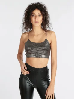 Solada Top corto donna con lurex