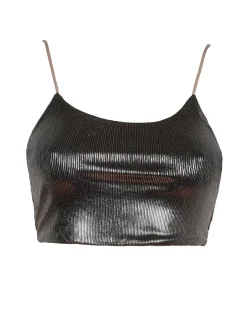 Solada Top corto donna con lurex