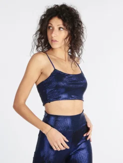 Solada Top corto donna con lurex