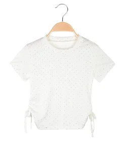 Solada Top da bambina a maniche corte con strass