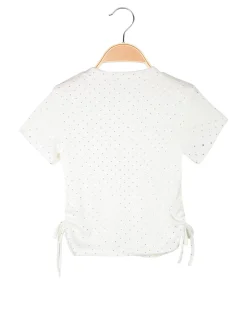 Solada Top da bambina a maniche corte con strass