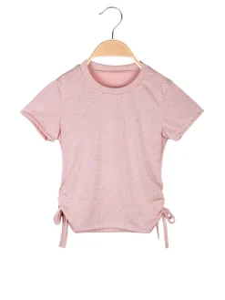 Solada Top da bambina a maniche corte con strass