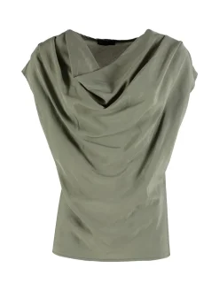 Solada Top da donna con scollo a cascata
