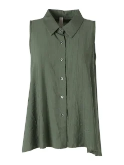 Solada Top donna a camicia senza maniche - militare