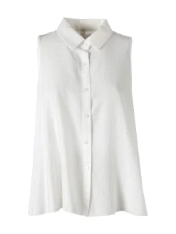 Solada Top donna a camicia senza maniche - bianco
