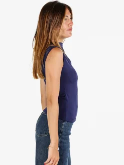 Solada Top donna accollato - blu scuro