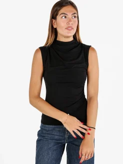 Solada Top donna accollato - nero