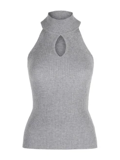 Solada Top donna a costine con collo a lupetto