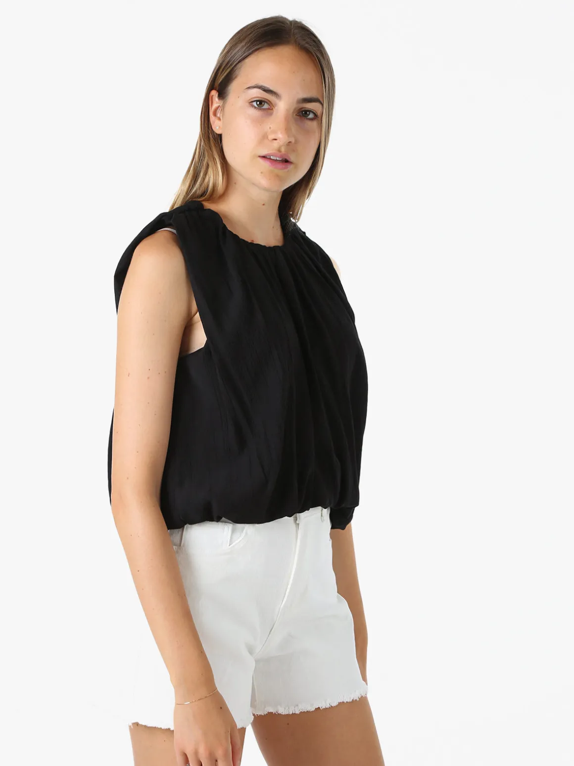 Solada Top donna a palloncino - nero