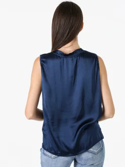 Solada Top donna a spalla larga con scollo a V - blu scuro