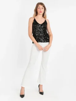 Solada Top donna con paillettes