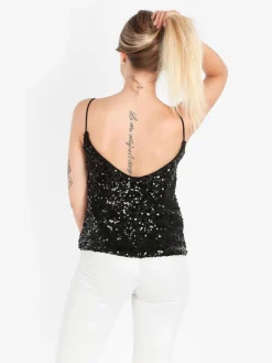 Solada Top donna con paillettes