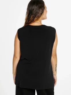 Solada Top donna con paillettes e scollo a cascata linea curvy - argento