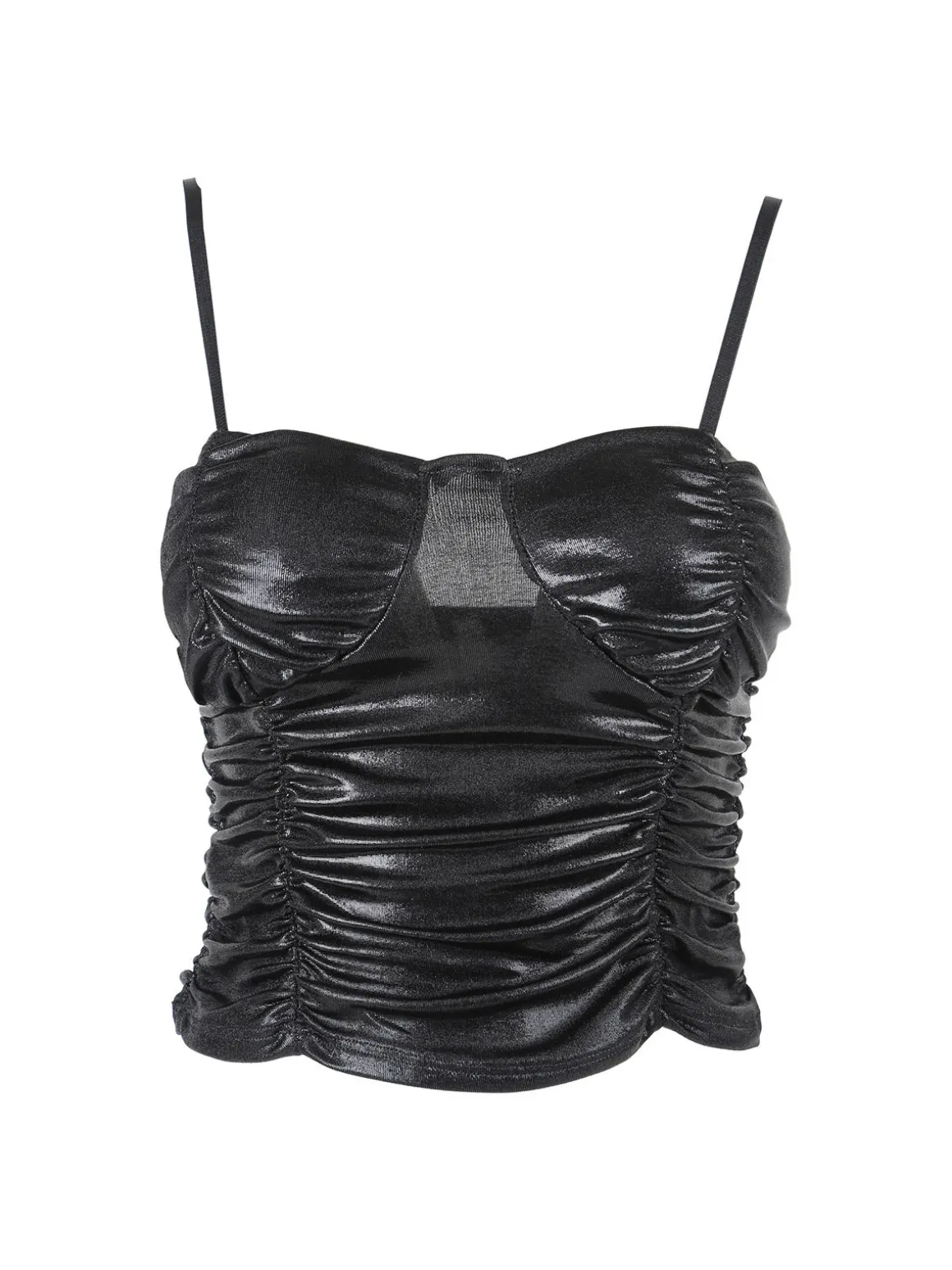 Solada Top donna effetto metallizzato con coppe preformate