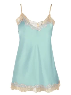Solada Top donna effetto raso con pizzo