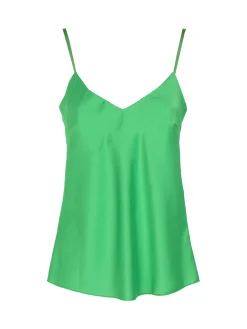 Solada Top donna effetto raso con pizzo