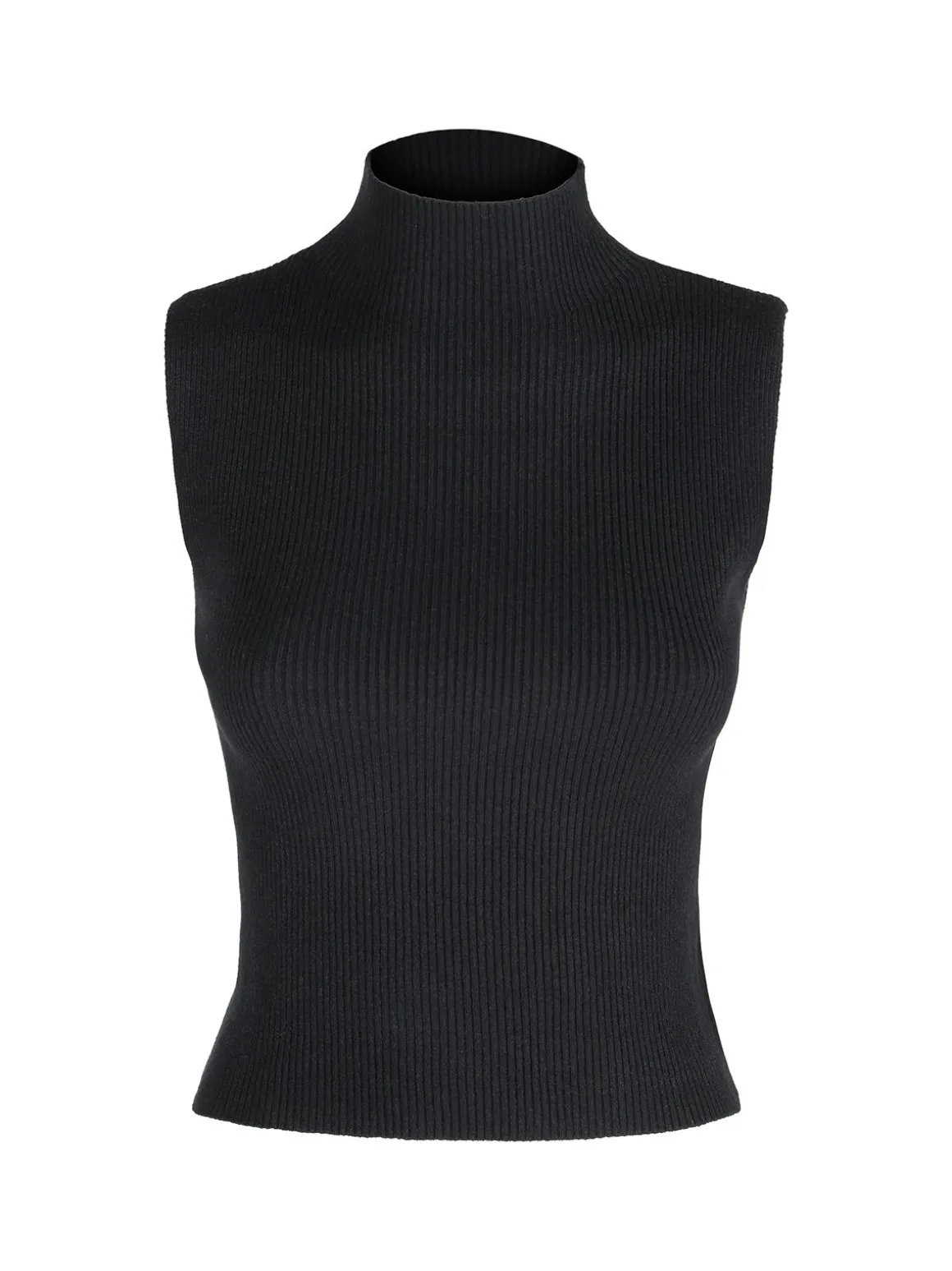 Solada Top donna in maglia a costine con collo a lupetto