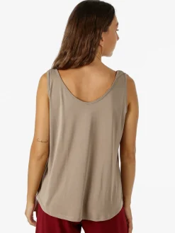 Solada Top donna oversize in viscosa - taupe