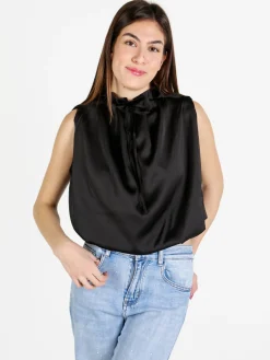 Solada Top donna smanicato a palloncino