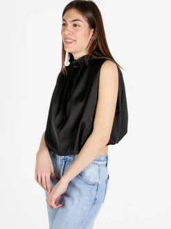 Solada Top donna smanicato a palloncino