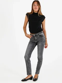 Solada Top donna smanicato in maglia - nero