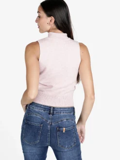 Solada Top donna smanicato in maglia