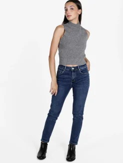 Solada Top donna smanicato in maglia