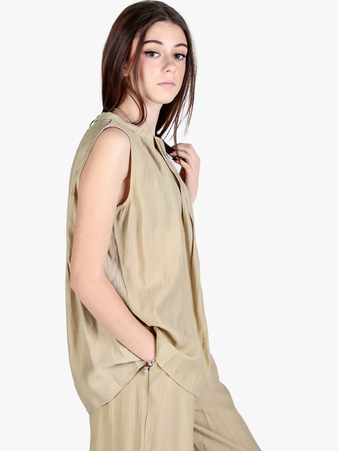 Solada Top donna smanicato oversize