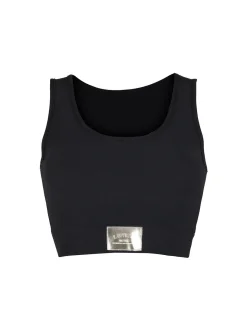 Solada Top donna sportivo a costine con coppe imbottite