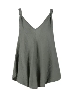 Solada Top donna svasato con scollo a V - militare