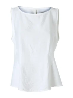 Solada Top smanicato da donna in viscosa - bianco