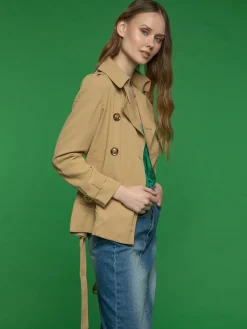 Solada Trench corto da donna a doppiopetto
