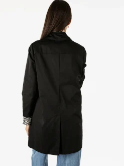 Solada Trench impermeabile da donna con bottoni - nero